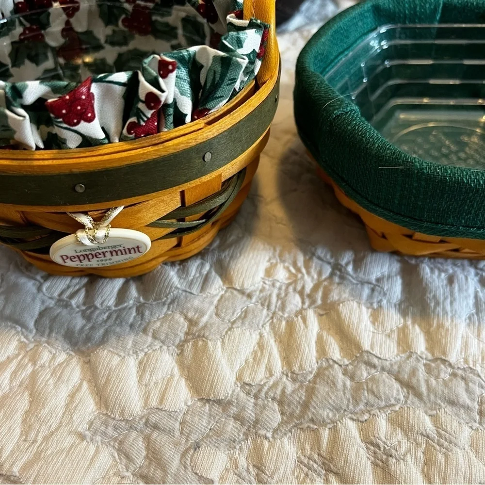 Longaberger baskets with liners. Small. Holiday